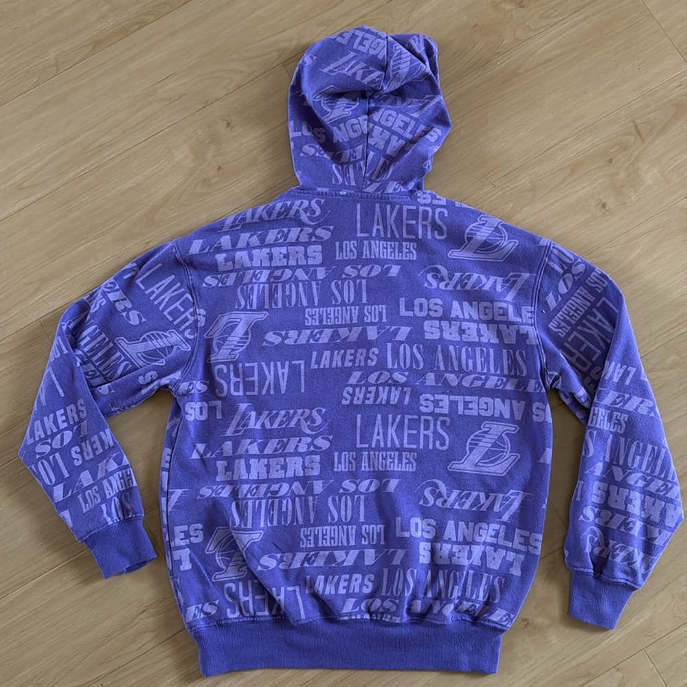 NBA LOS ANGELES LAKERS PURPLE UNISEX HOODIE SIZE XS - Picture 7 of 8